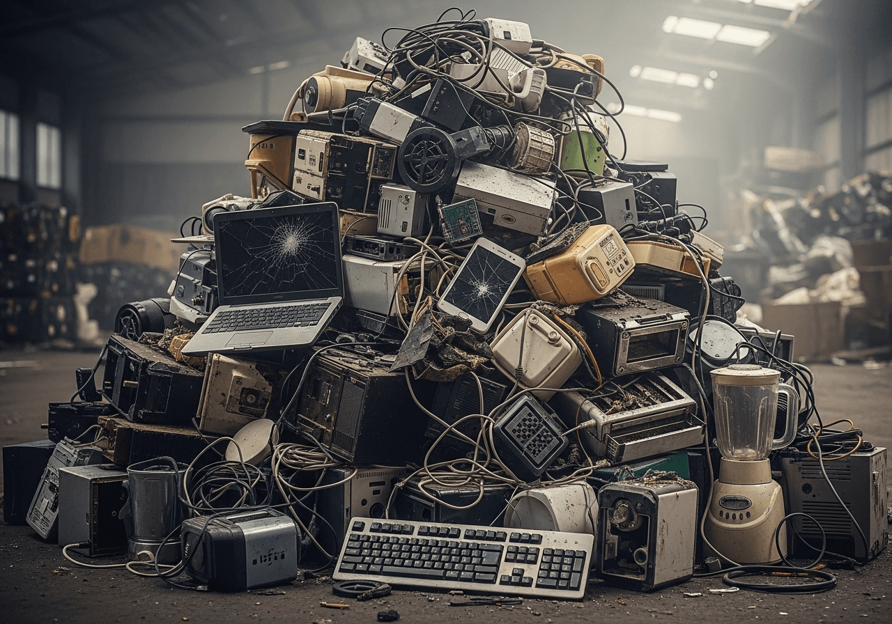 An image of E-Waste for recycling